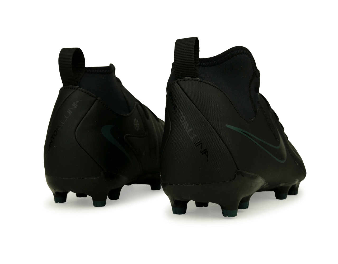 Nike Kids Phantom Luna II Academy FG/MG Black/Deep Jungle Rear
