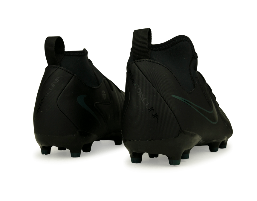 Nike Kids Phantom Luna II Academy FG/MG Black/Deep Jungle Rear