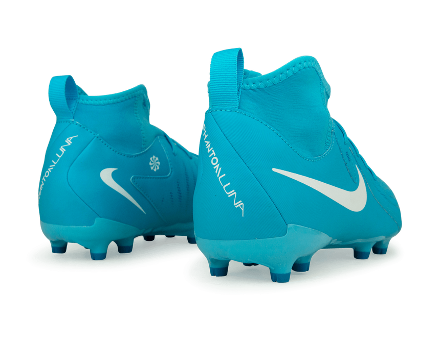 Nike Kids Phantom Luna II Academy FG/MG Blue Fury/White Rear