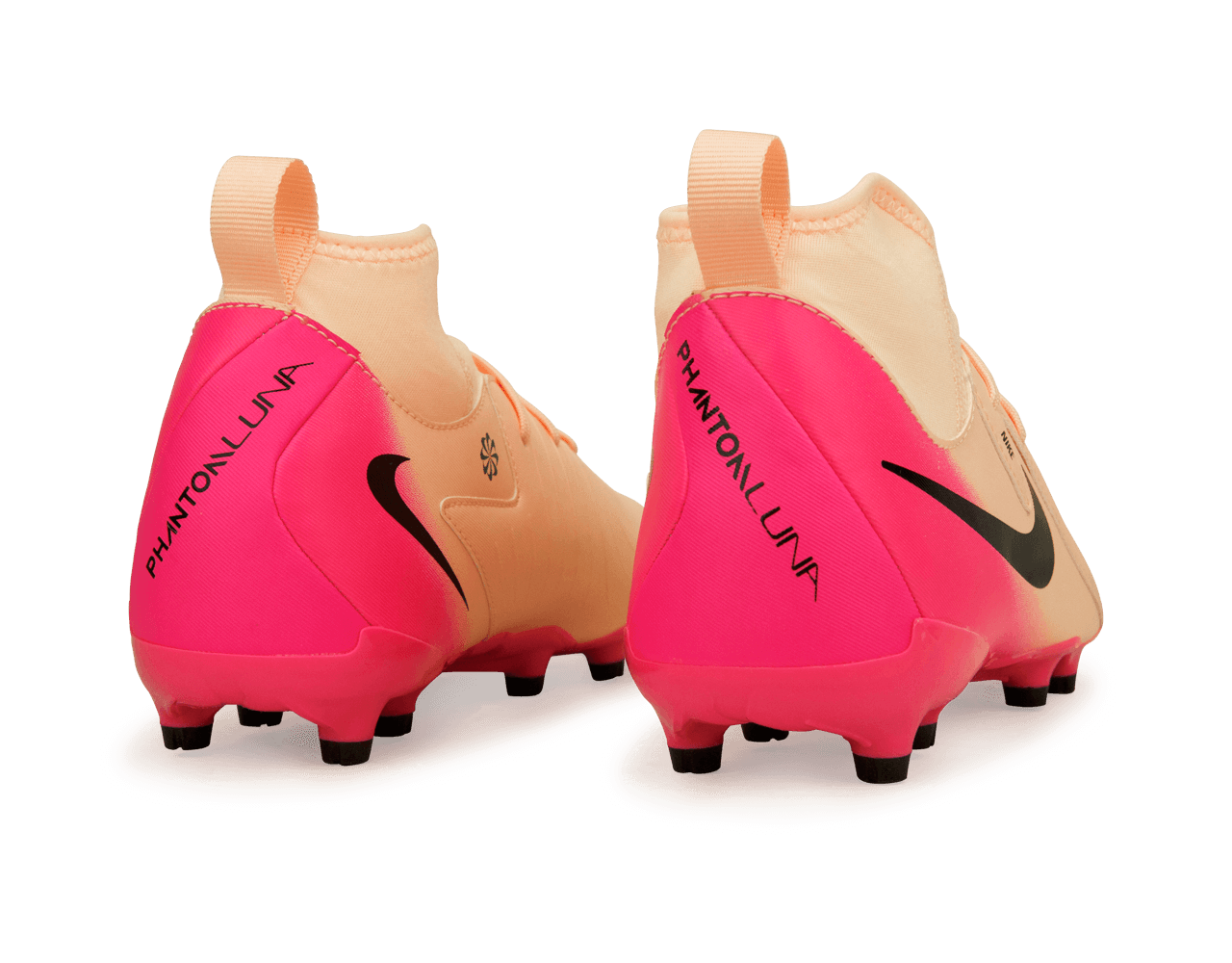 Nike Kids Phantom Luna II Academy FG/MG Crimson Tint/Pink Blast Heel