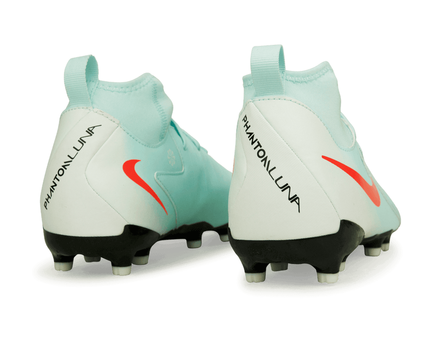 Nike Kids Phantom Luna II Academy FG/MG Mint/Red Rear