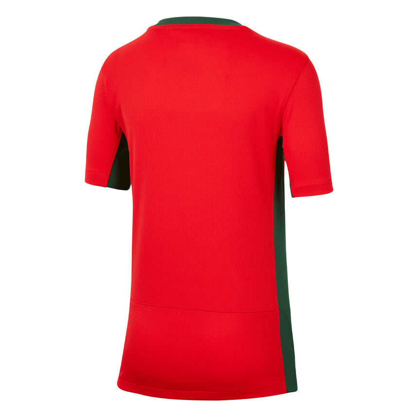 Nike Kids Portugal 2023/24 Home Jersey Red/Green Back