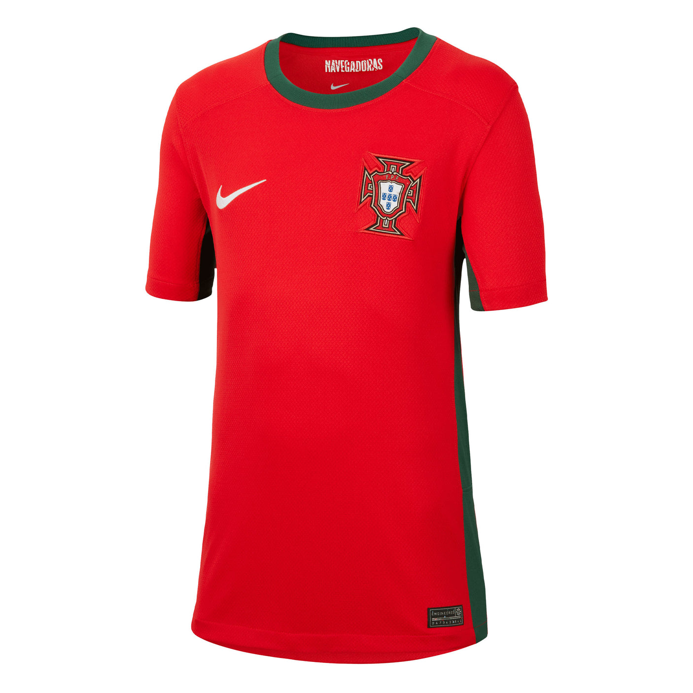 Nike Kids Portugal 2023/24 Home Jersey Red/Green Front