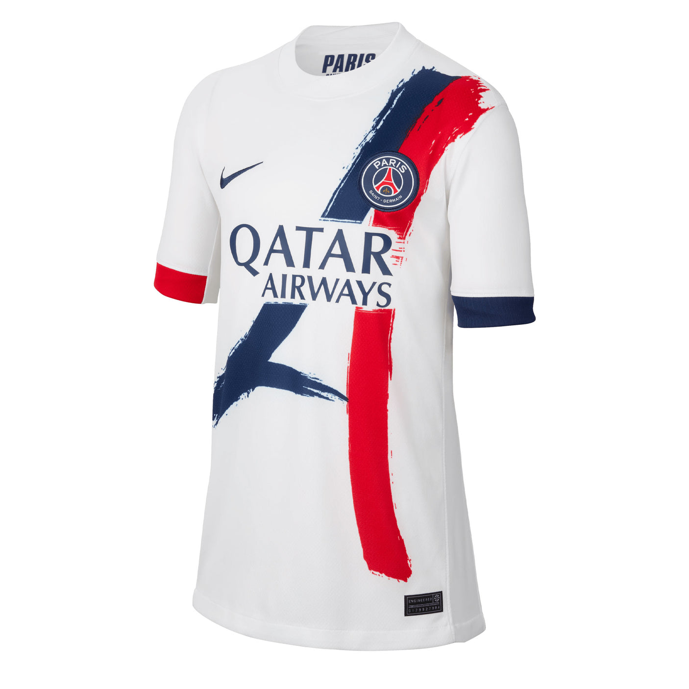 Nike Kids PSG 2024/25 Away Jersey White/Navy Front