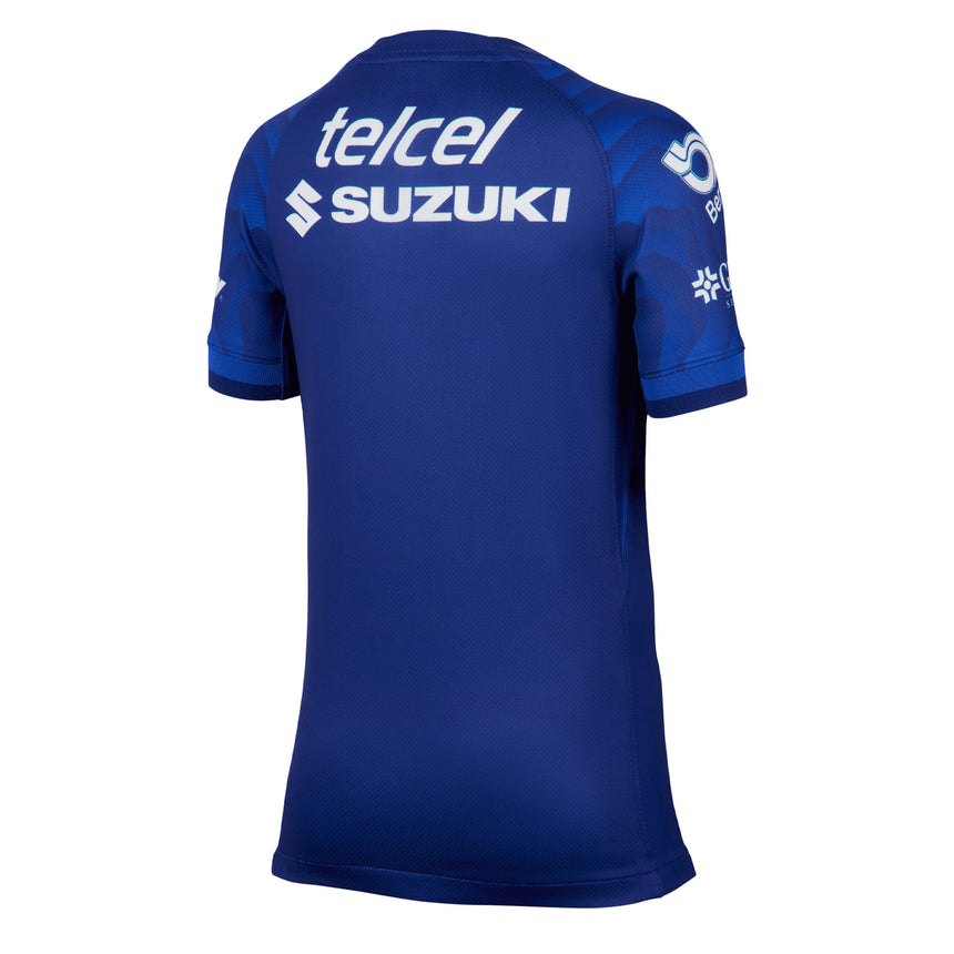 Nike Kids Pumas UNAM 2025/26 Away Jersey Royal/White/Gold Back
