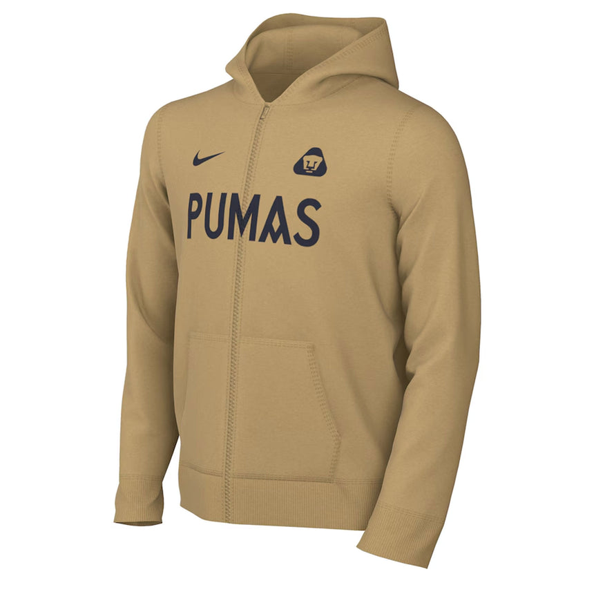 Nike Kids Pumas UNAM Full-Zip Hoodie Jacket Brown/Black Front