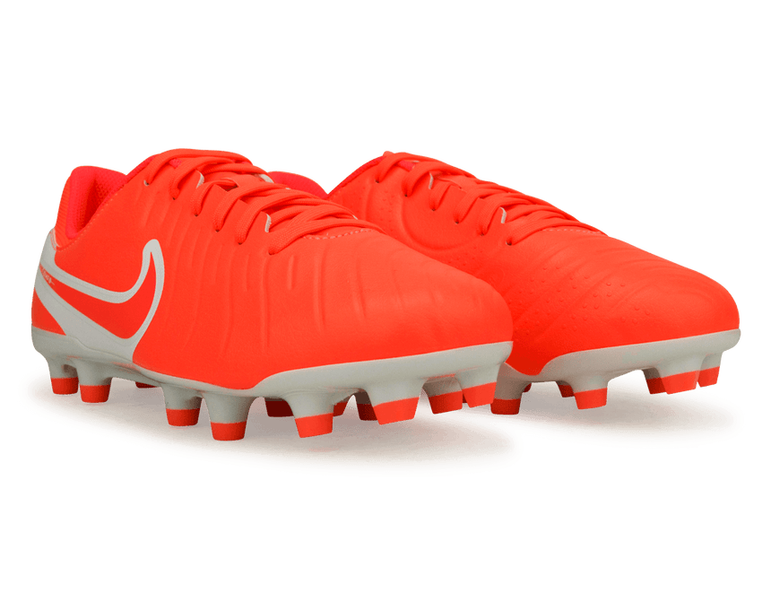 Nike Kids Tiempo Legend 10 Academy FG/MG HotLava/White Together