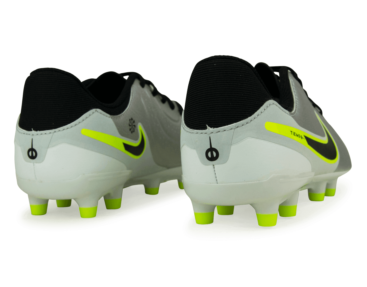 Nike Kids Tiempo Legend 10 Academy FG/MG Silver/Black/Volt Rear