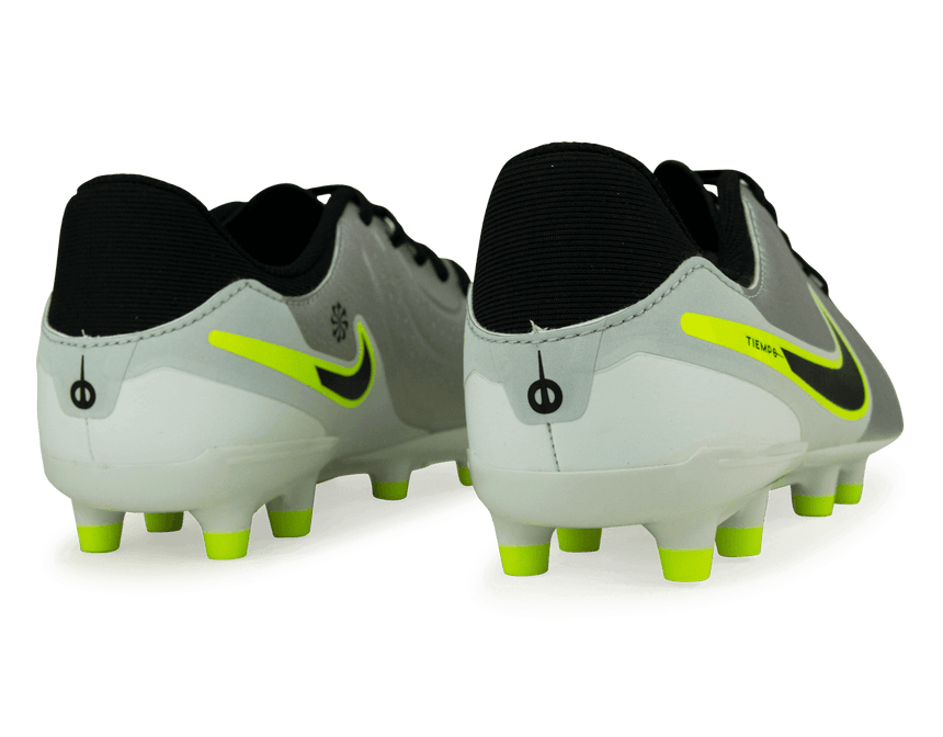 Nike Kids Tiempo Legend 10 Academy FG/MG Silver/Black/Volt Rear