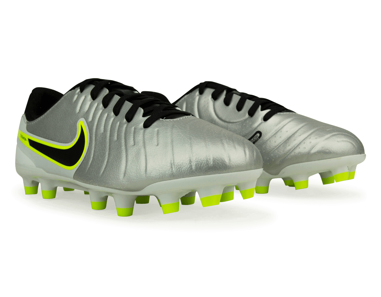 Nike Kids Tiempo Legend 10 Academy FG/MG Silver/Black/Volt Together