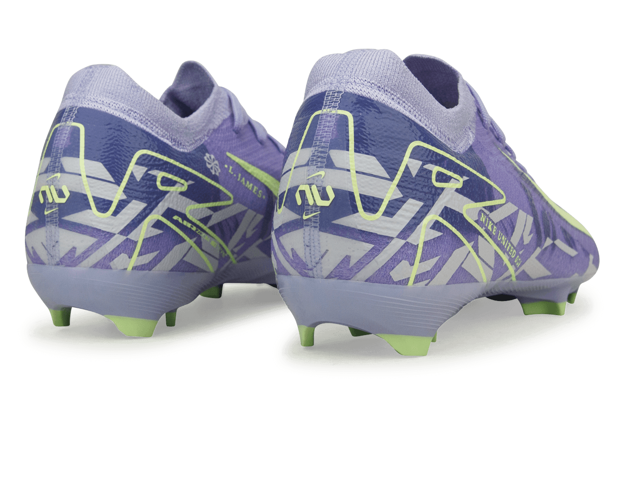 Nike Kids United Mercurial Vapor 16 Pro FG Purple Agate/Barely Volt Rear