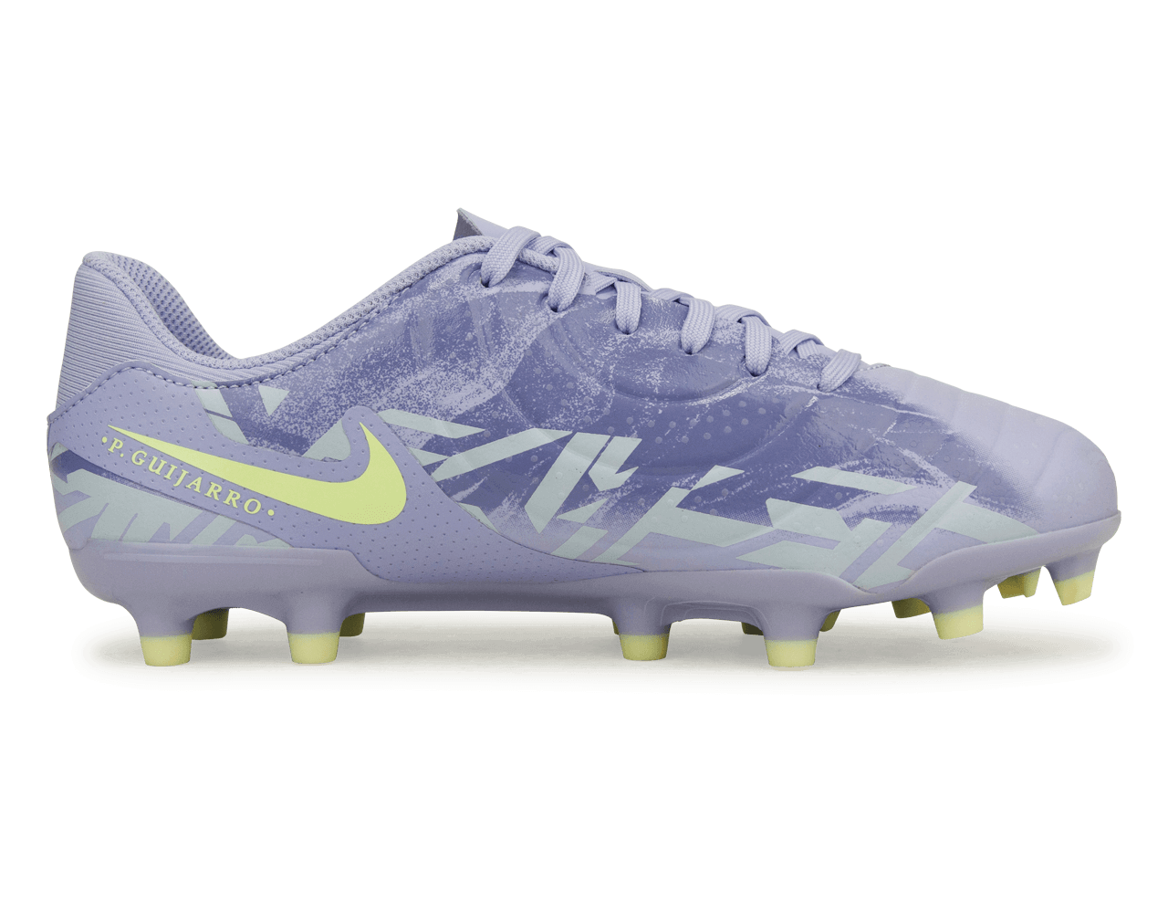 Nike Kids United Tiempo Legend 10 Academy FG/MG Purple Agate/Barely Volt Side