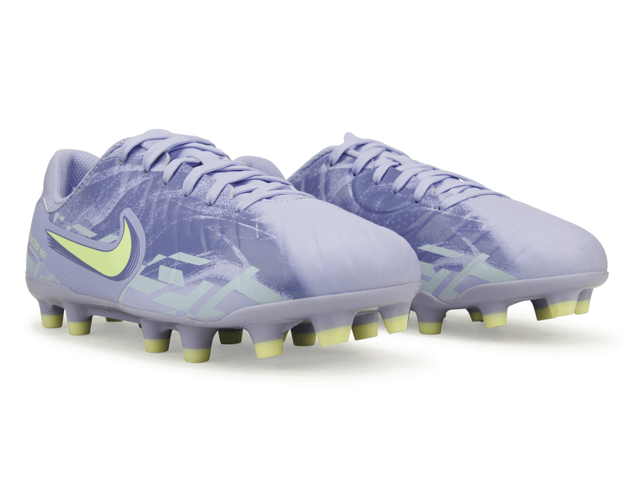 Nike Kids United Tiempo Legend 10 Academy FG/MG Purple Agate/Barely Volt Together