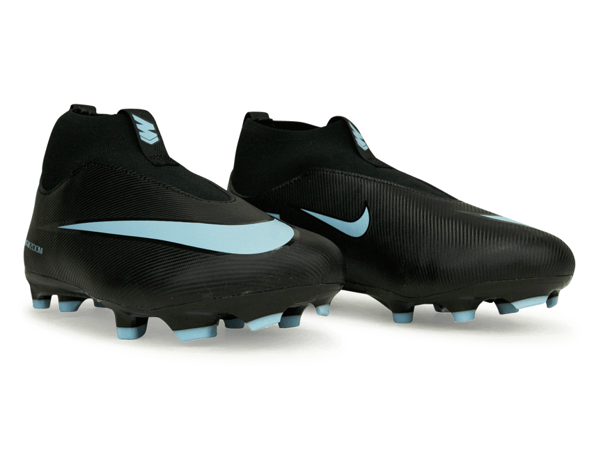 Nike Kids Zoom Mercurial Superfly 10 Academy FG/MG Black/Ice Blue Together