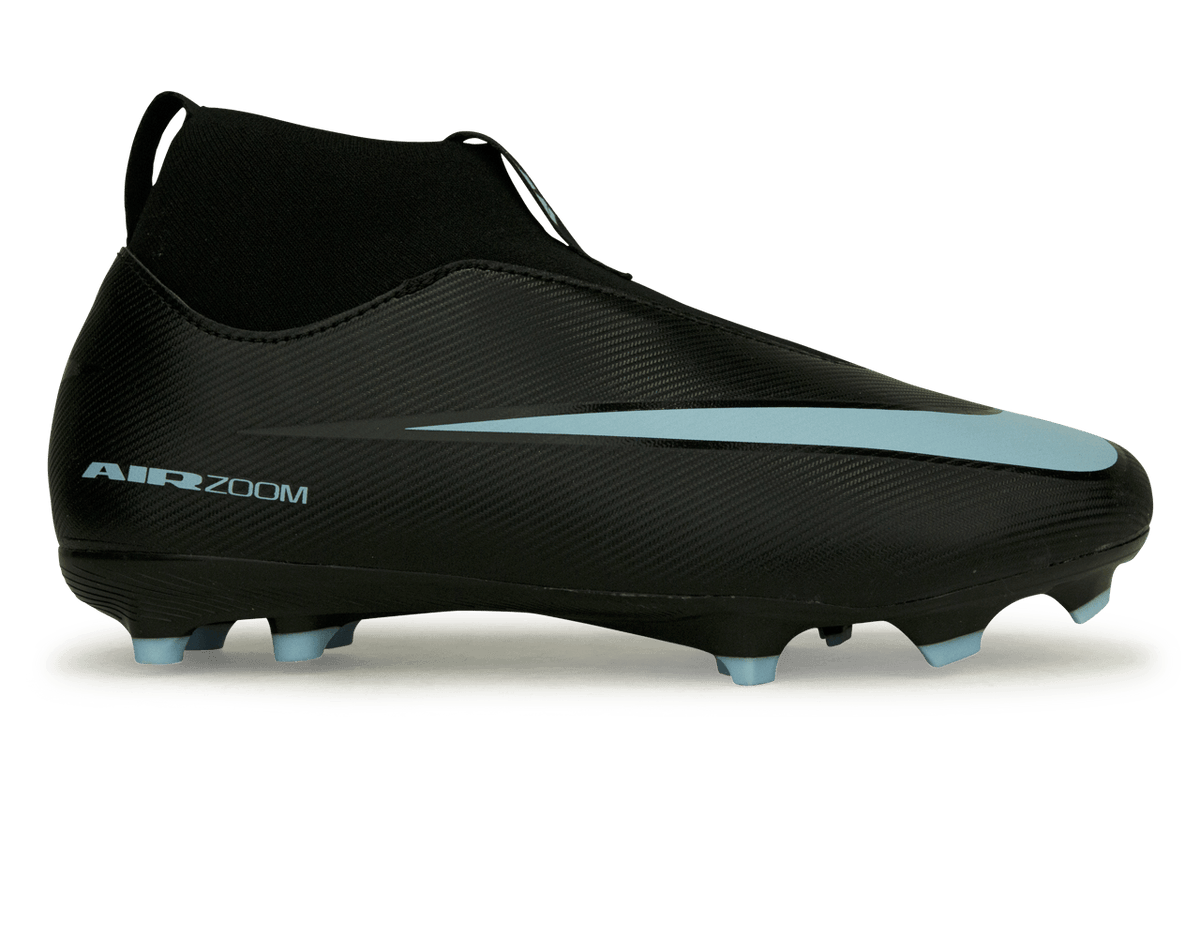 Nike Men\'s Mercurial Superfly 10 Academy AG Cleats Soccer Black/Ice Blue 10.5 Nike Mercurial Superfly 10 Academy Multi-Ground High-Top  main image 3
