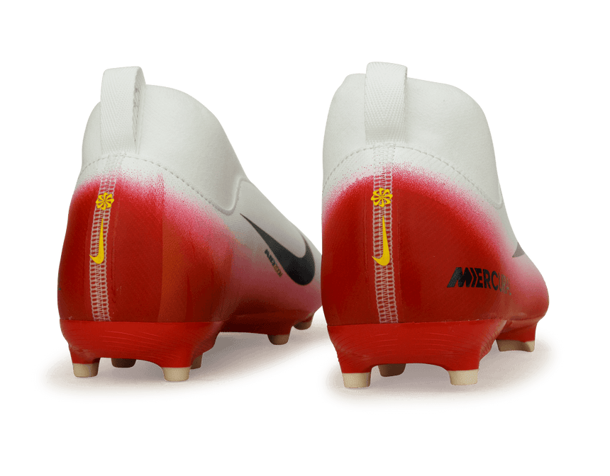 Nike Kids Zoom Mercurial Superfly 10 Academy FG/MG LV8 Red/Obsidian Rear