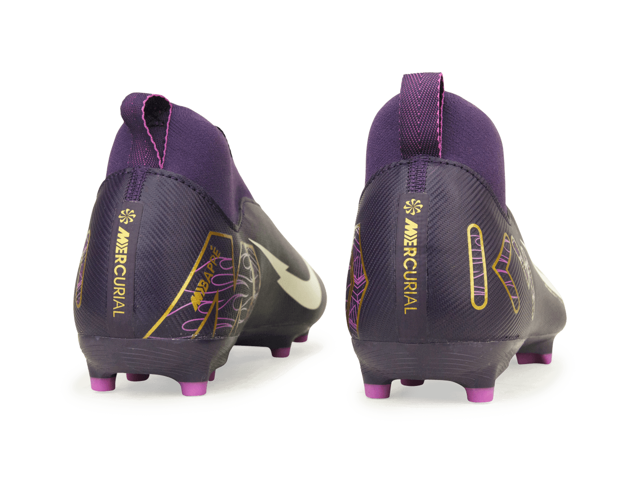 Nike Kids Zoom Mercurial Superfly 10 Academy KM FG/MG Grand Purple/Pale Ivory Heel