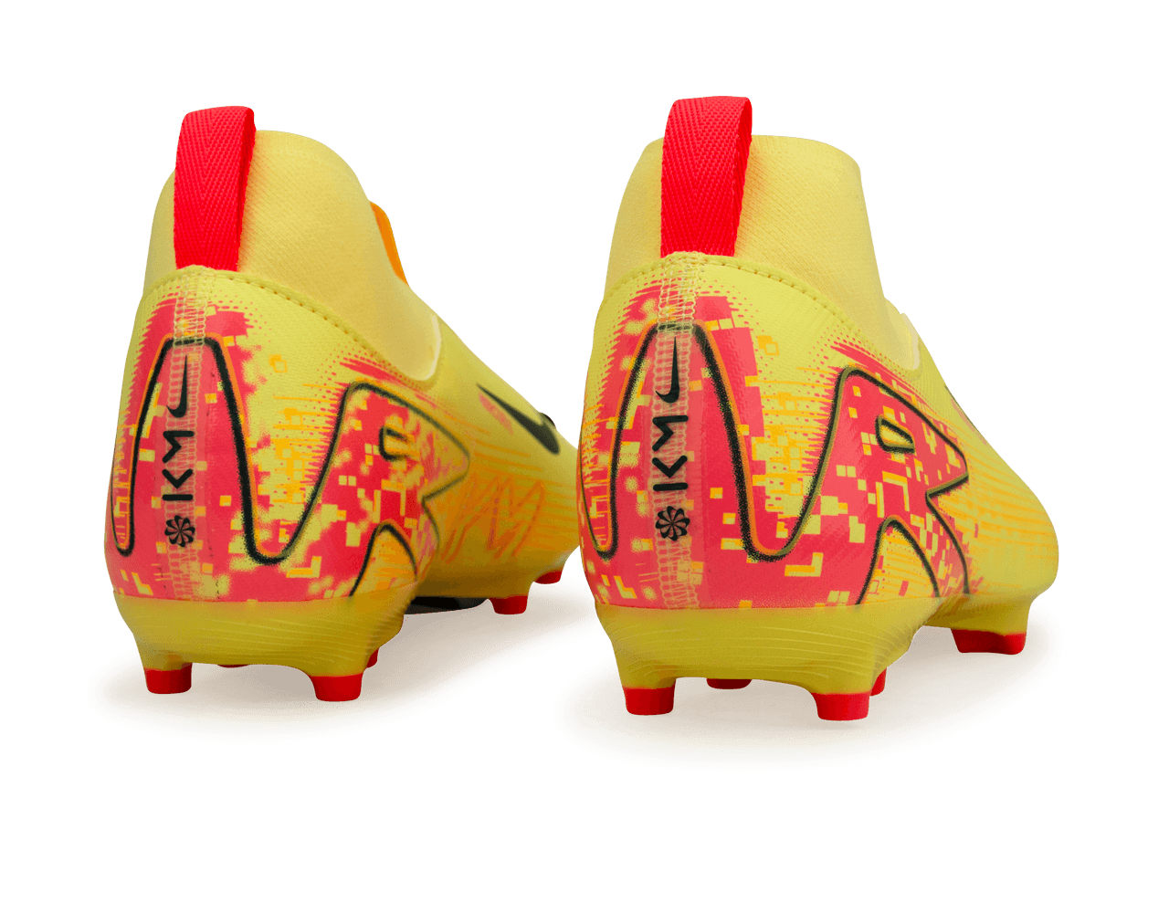 Nike Kids Zoom Mercurial Superfly 10 Academy "Kylian Mbappe" FG/MG in Laser Orange/Armory Navy Rear