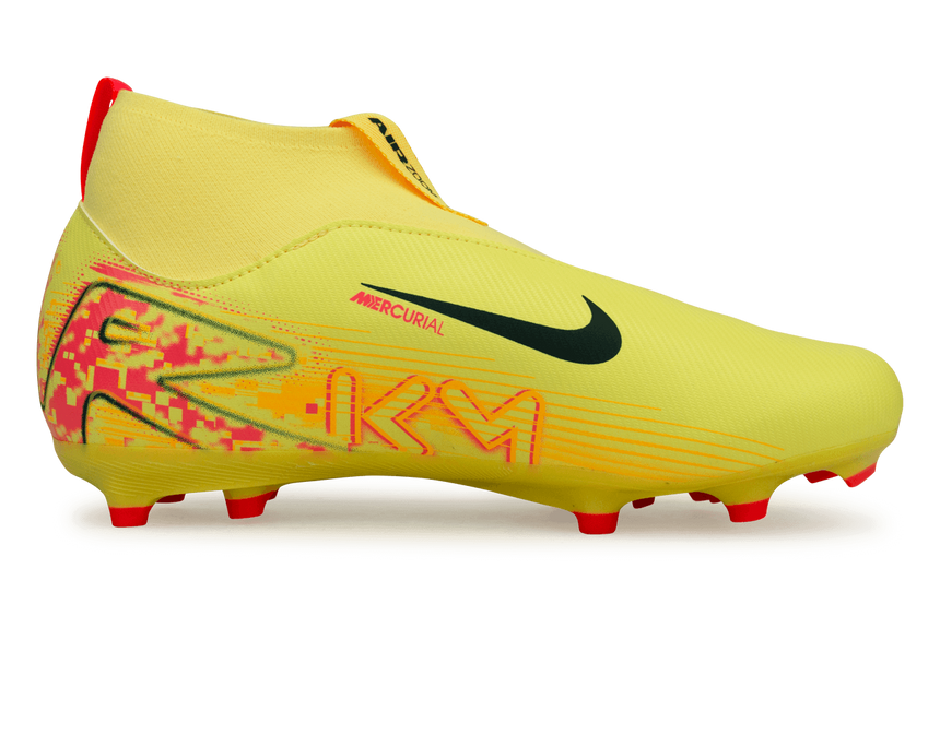 Nike Kids Zoom Mercurial Superfly 10 Academy "Kylian Mbappe" FG/MG in Laser Orange/Armory Navy Side