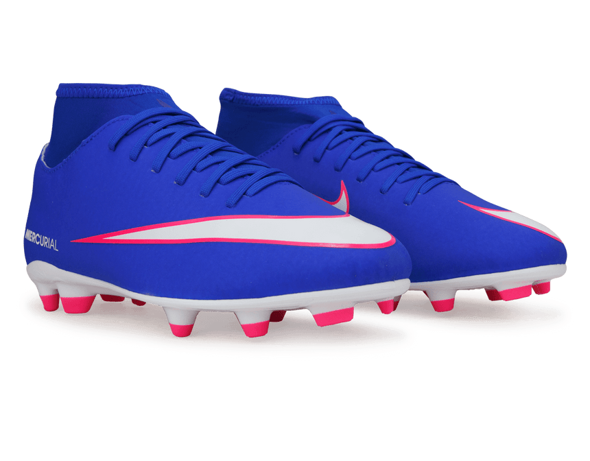 Nike Kids Zoom Mercurial Superfly 10 Club FG/MG Racer Blue/White Together