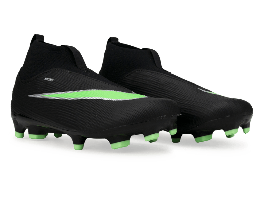 Nike Kids Zoom Mercurial Superfly 11 Academy FG/MG Black/Illusion Green Pair