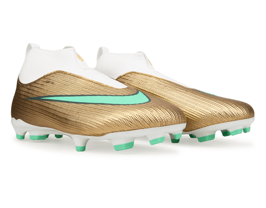Nike Kids Zoom Mercurial Superfly 11 Academy Kylian Mbappe FG/MG Metallic Gold Pair