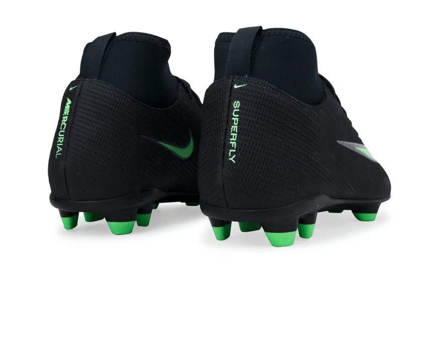 Nike Kids Zoom Mercurial Superfly 11 Club FG/MG Black/Illusion Green Rear