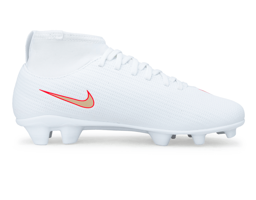 Nike Kids Zoom Mercurial Superfly 11 Club FG/MG White/Bright Crimson Side