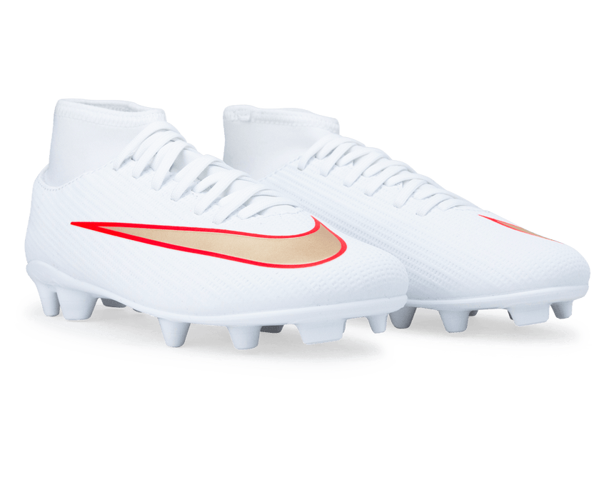 Nike Kids Zoom Mercurial Superfly 11 Club FG/MG White/Bright Crimson Together