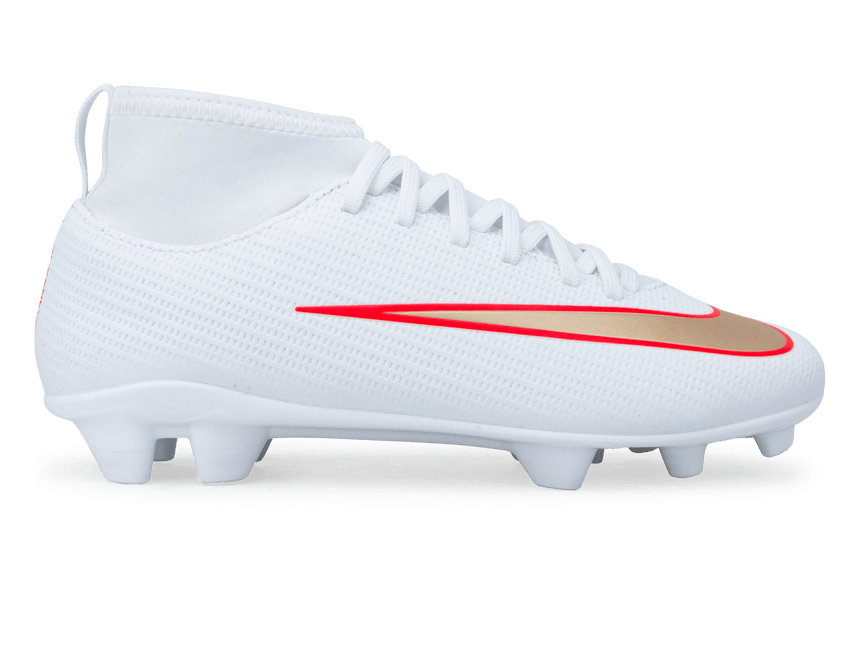 Nike Kids Zoom Mercurial Superfly 11 Club FG/MG White/Bright Crimson