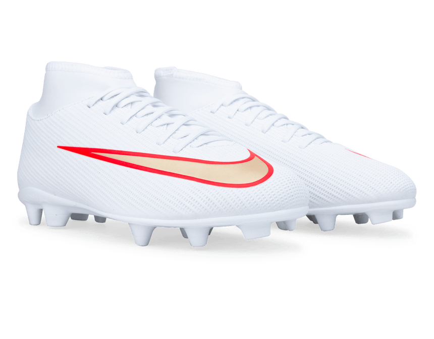 Nike Kids Zoom Mercurial Superfly 11 Club FG/MG White/Bright Crimson Pair