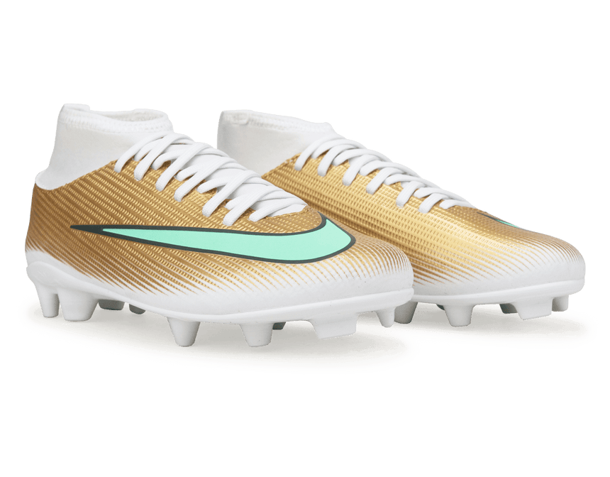 Nike Kids Zoom Mercurial Superfly 11 Club Kylian Mbappe FG/MG Metallic Gold Pair