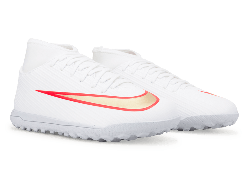 Nike Kids Zoom Mercurial Superfly 11 Club TF White/Blur Bright Crimson Together