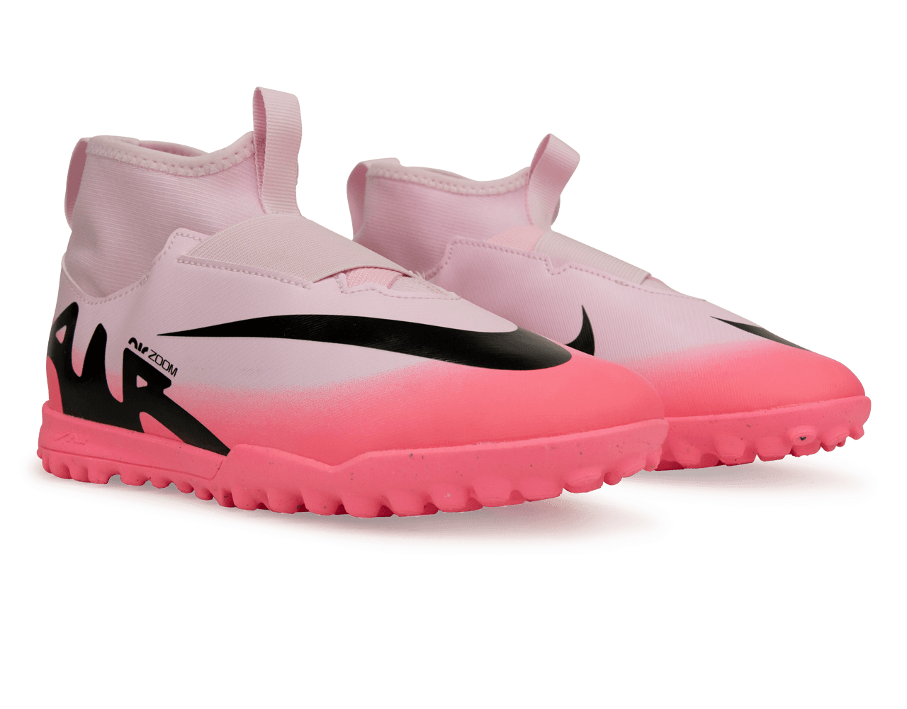 Nike Kids Zoom Mercurial Superfly 9 Academy TF Pink Foam/Black Together