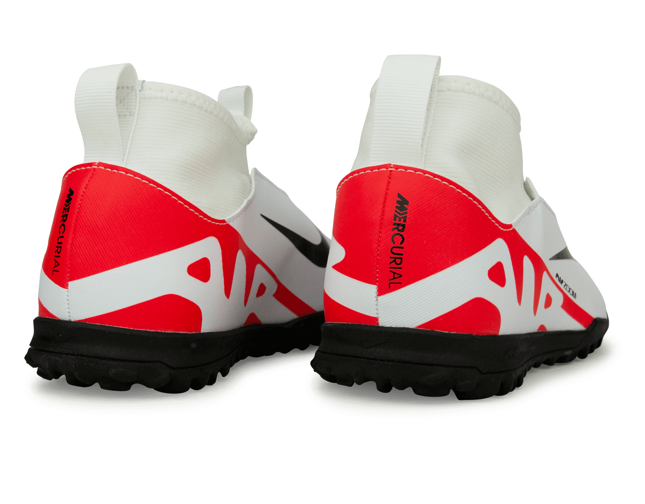 Nike Kids Zoom Mercurial Superfly 9 Academy TF White/Red Rear