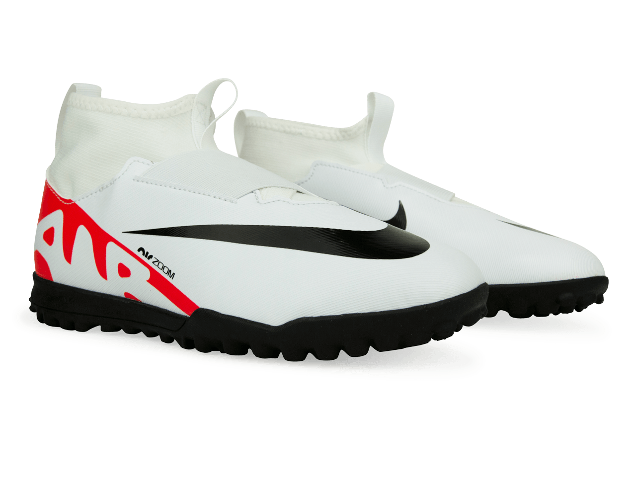 Nike Kids Zoom Mercurial Superfly 9 Academy TF White/Red Together
