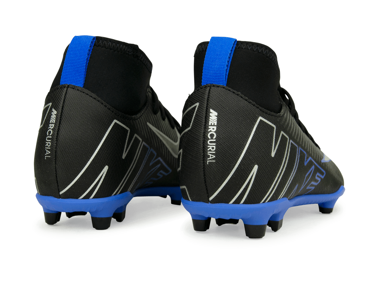 Nike Kids Zoom Mercurial Superfly 9 Club FG/MG Black/Blue Rear