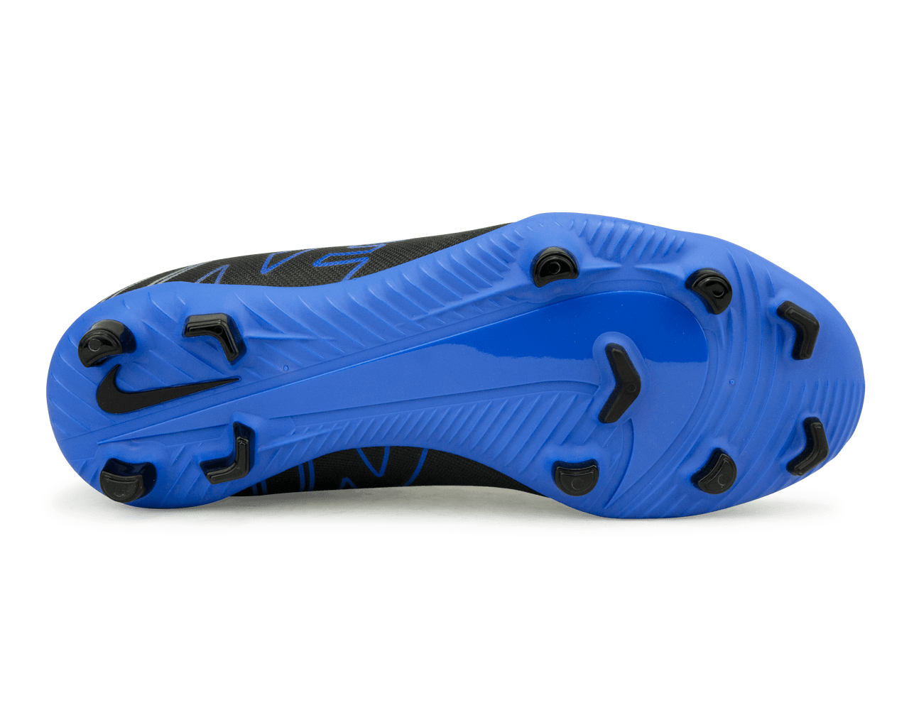 Nike Kids Zoom Mercurial Superfly 9 Club FG/MG Black/Blue Sole