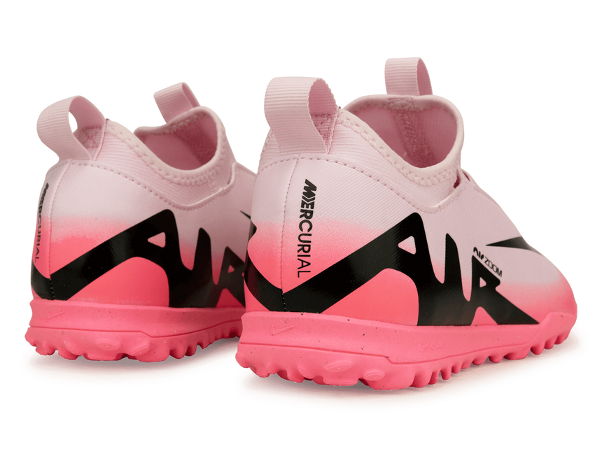 Nike Kids Zoom Mercurial Vapor 15 Academy TF Pink Foam/Black Rear