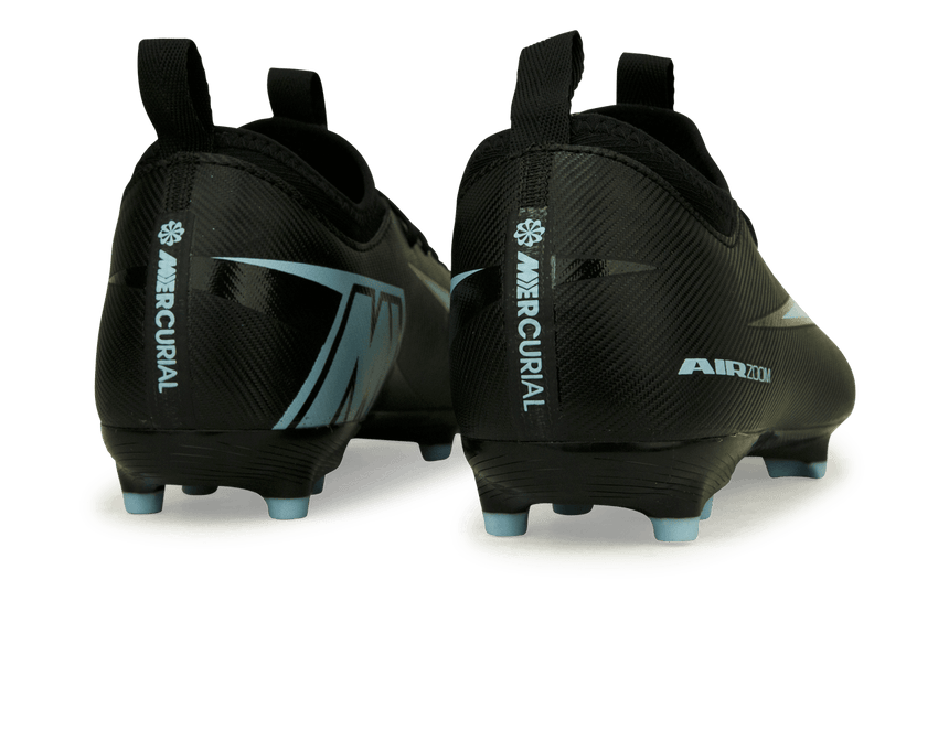 Nike Kids Zoom Mercurial Vapor 16 Academy FG/MG Black/Ice Blue Rear