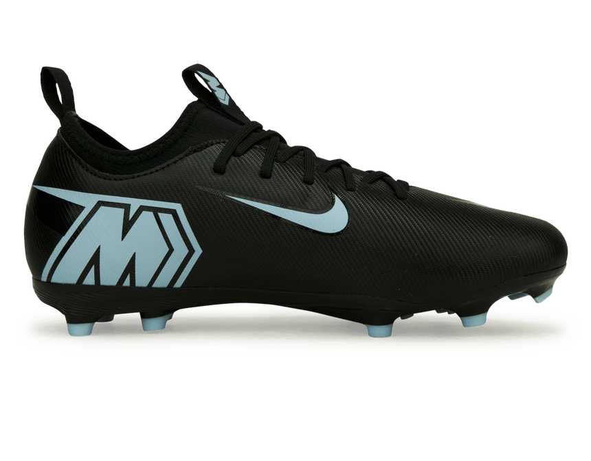 Nike Kids Zoom Mercurial Vapor 16 Academy FG/MG Black/Ice Blue Side