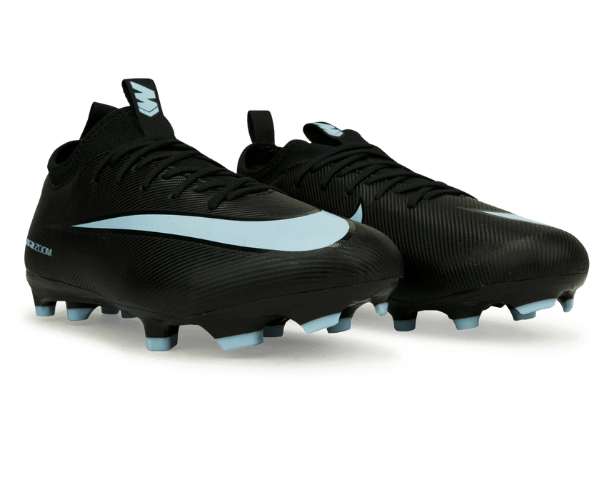Nike Kids Zoom Mercurial Vapor 16 Academy FG/MG Black/Ice Blue Together