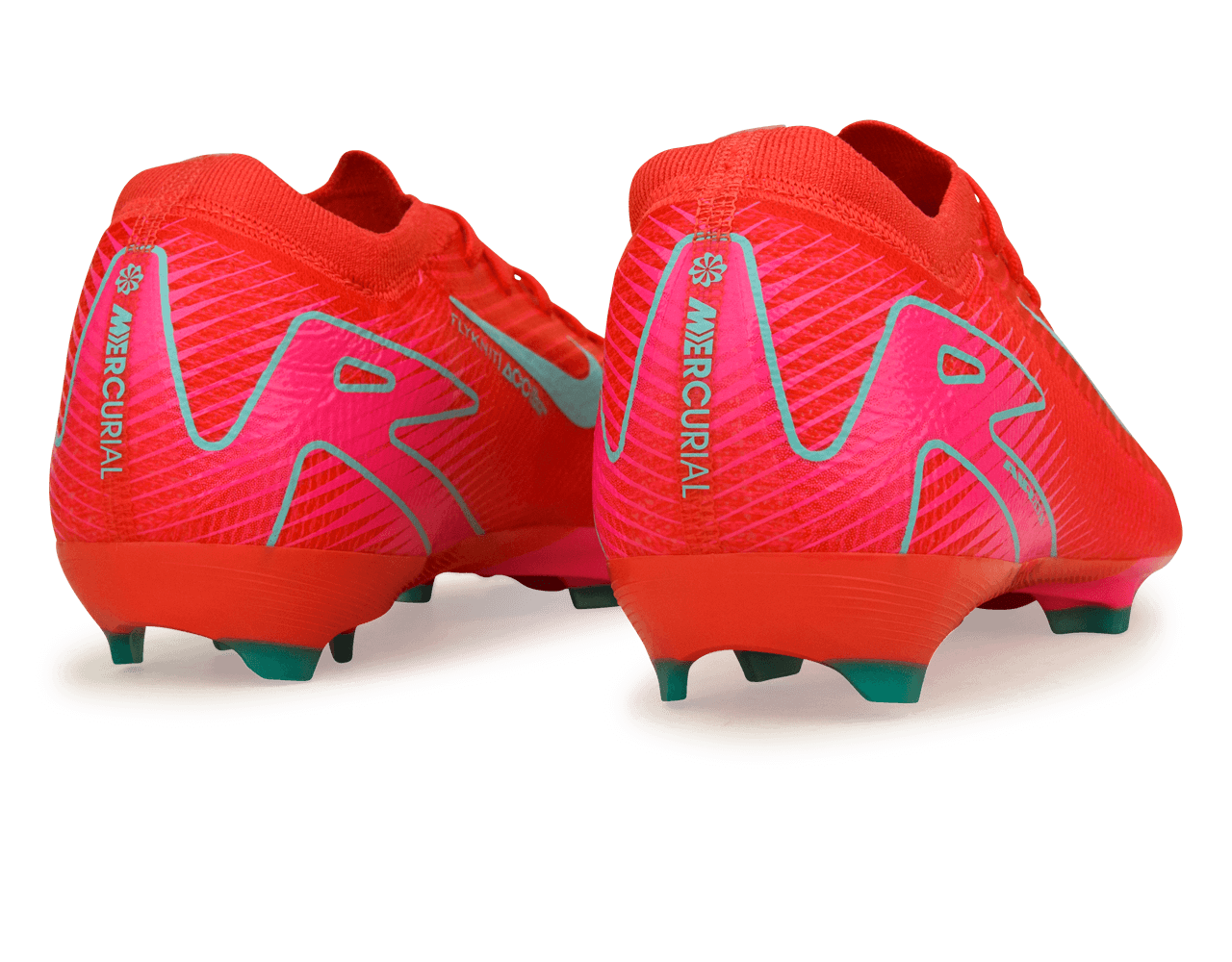 Nike Kids Zoom Mercurial Vapor 16 Pro FG Ember Glow/Aurora Green Rear