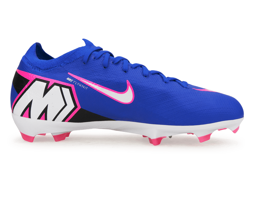 Nike Kid's Zoom Mercurial Vapor 16 Pro FG Racer Blue/White Side
