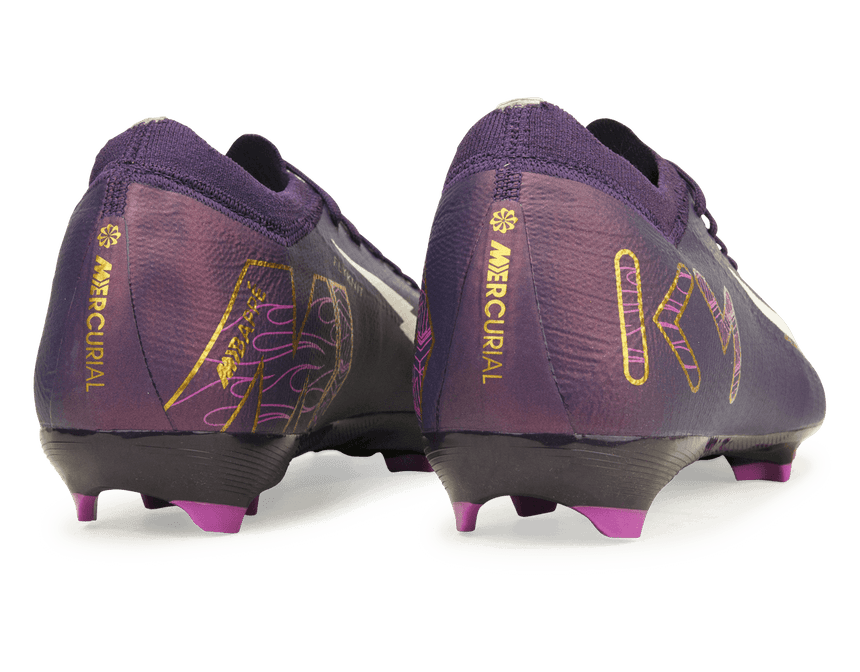Nike Kids Zoom Mercurial Vapor 16 Pro KM FG Grand Purple/Pale Ivory Heel
