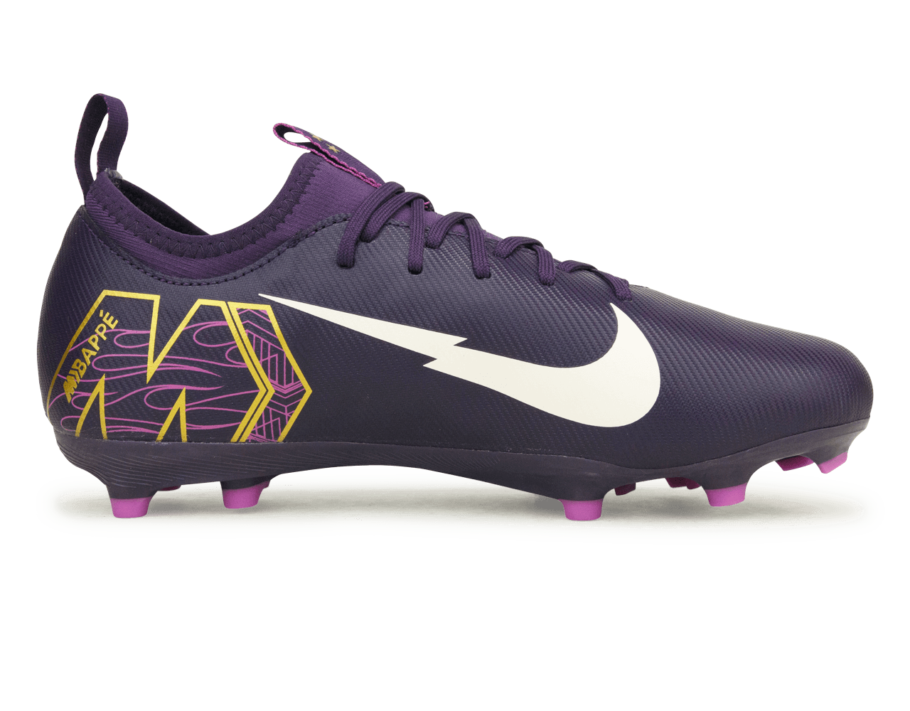 Nike Kids Zoom Vapor 16 Academy KM FG/MG Grand Purple/Pale Ivory Side