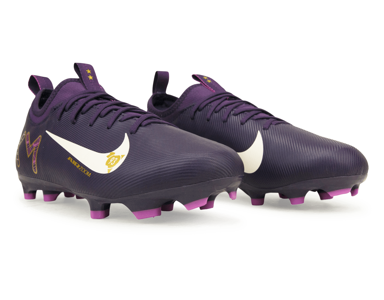 Nike Kids Zoom Vapor 16 Academy KM FG/MG Grand Purple/Pale Ivory Together