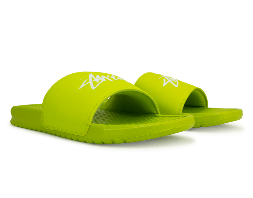 Nike Men's Benassi Stussy Sandal Green/White Together