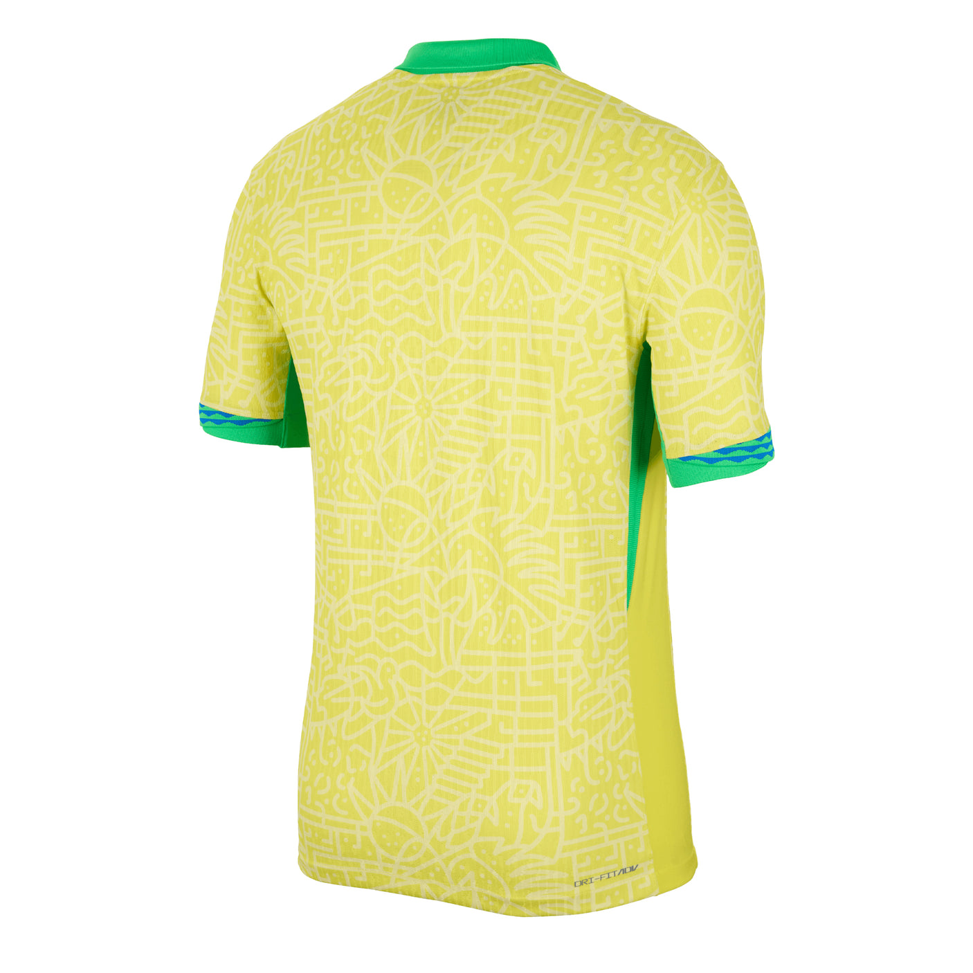 Nike Men's Brazil 2024/25 Dri-FIT ADV Home Jersey Yellow/Green Back
