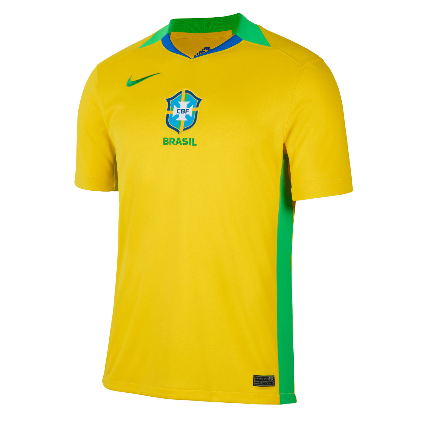 Nike Men's Brazil 2025/26 Home Jersey Yellow/Green Front